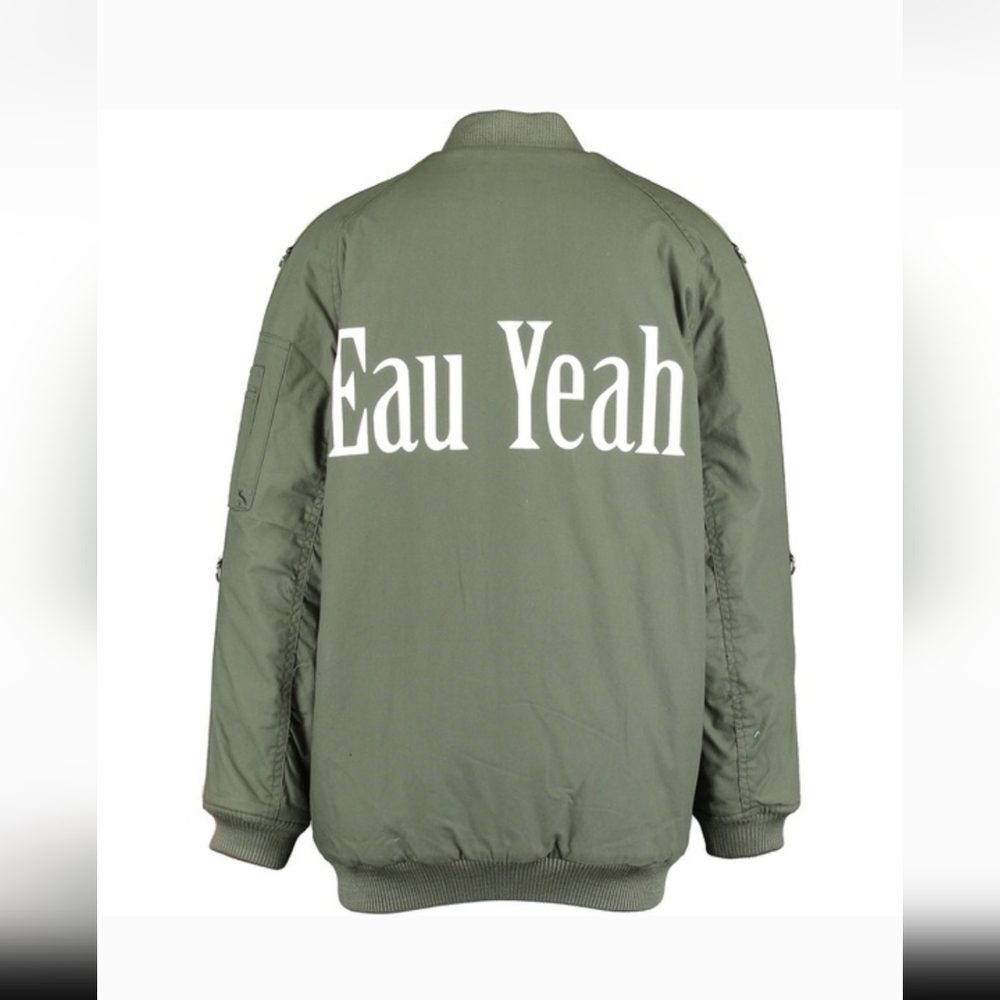 Zoe‎ Karssen Eau Yeah Military Bomber Jacket Olive Army Green